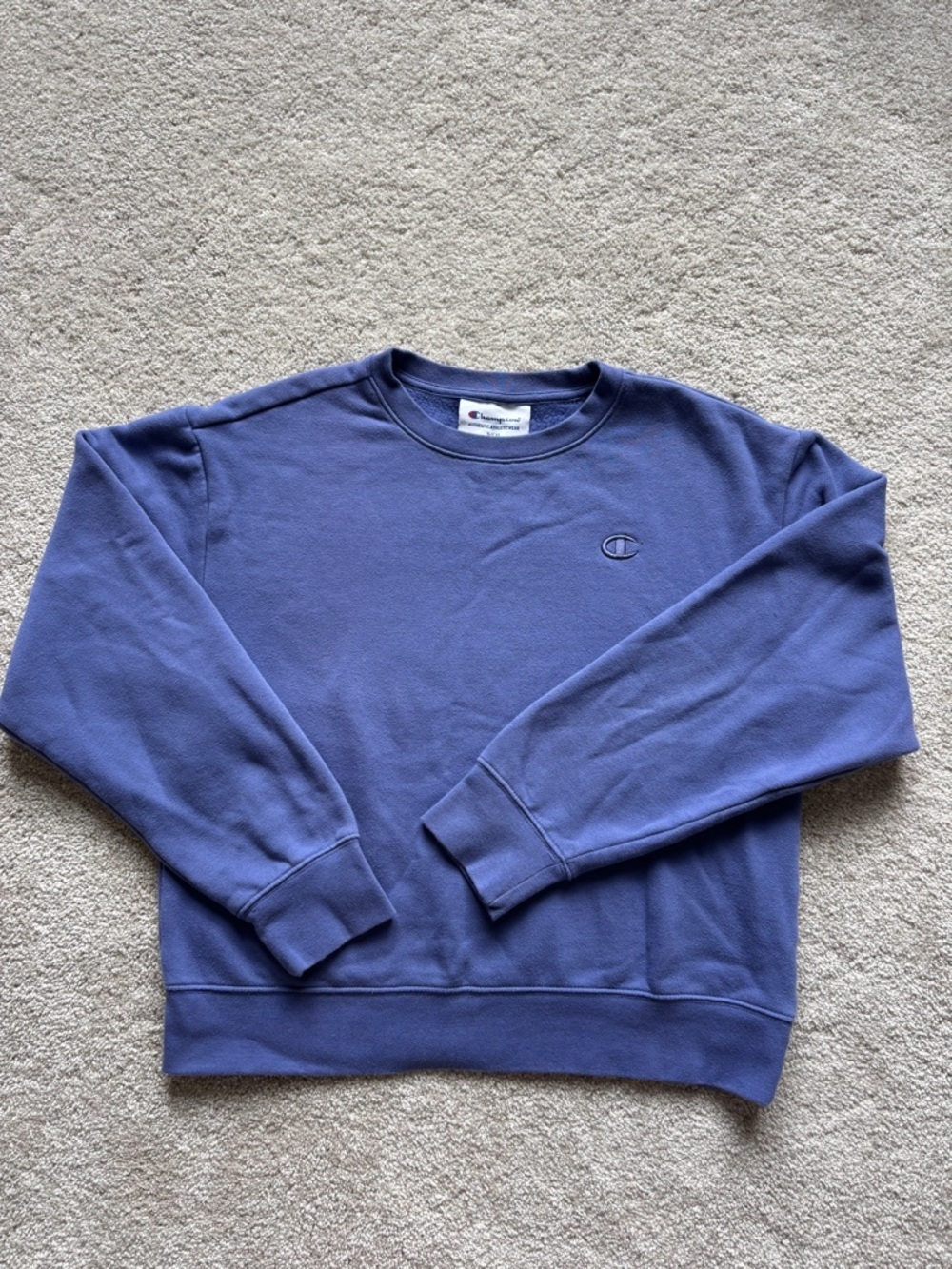 Champion Women’s Crewneck Sweatshirt in Periwinkle Blue size small